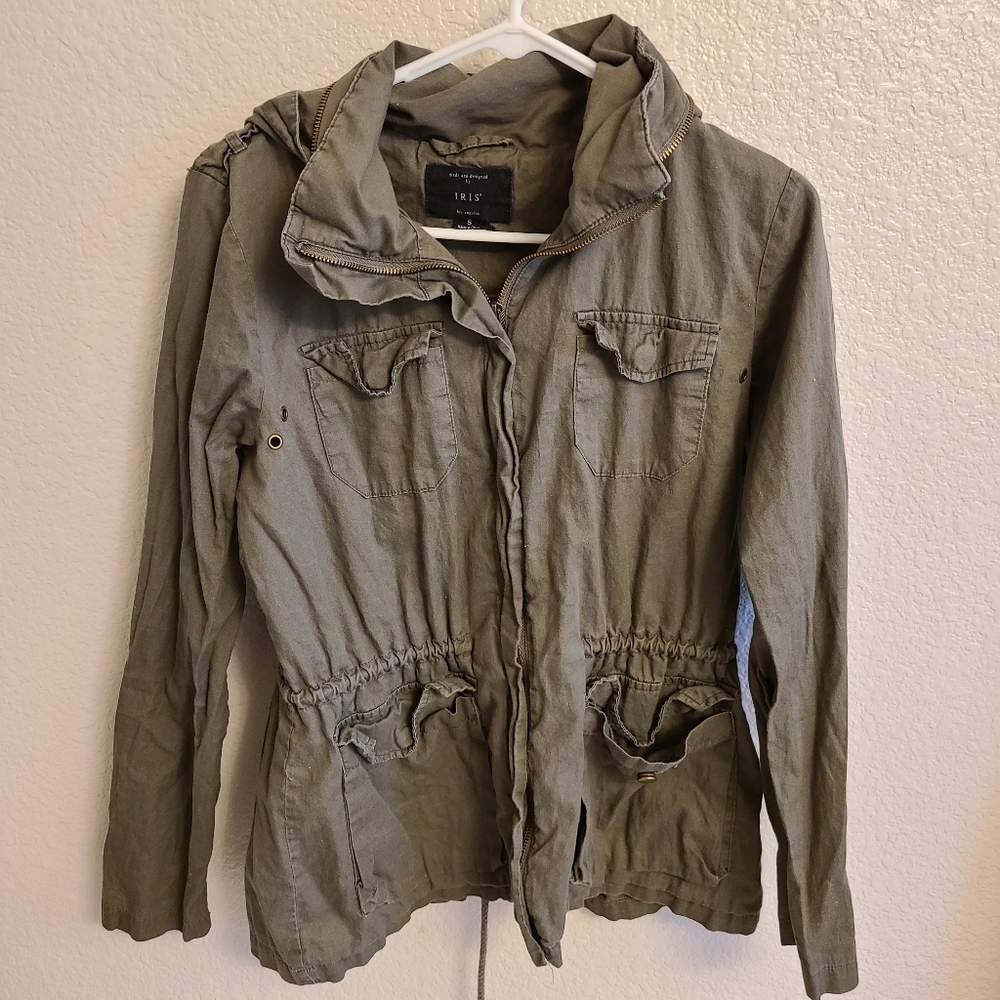 Lightweight Utility Jacket Olive Green